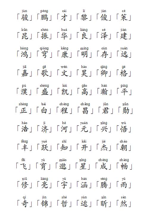 一个字的名字